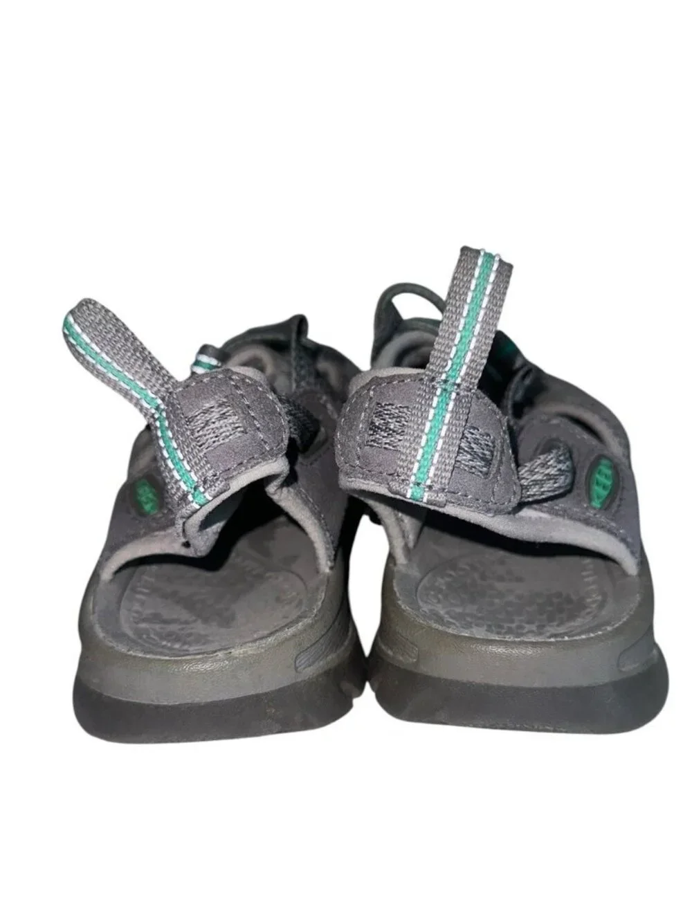 KEEN Women's Whisper Sandal Medium Grey Peacock Green Sz 6.5 Gorpcore Hiking